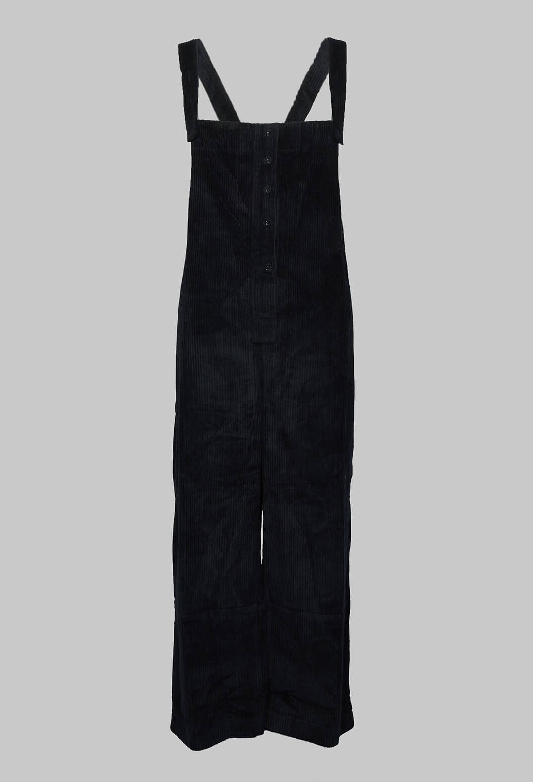 Aline Dungarees in Velours Noir