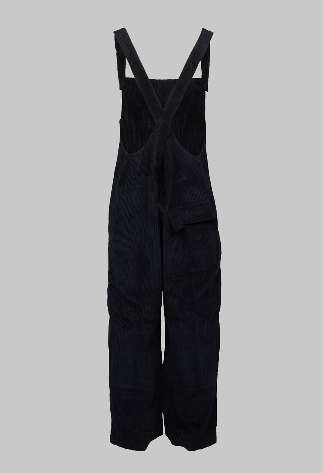 Aline Dungarees in Velours Noir