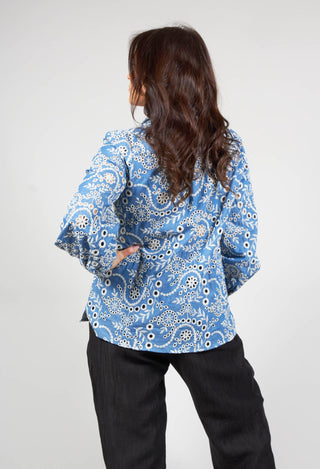 Asta Denim Shirt with Embroidery Detail in Blue