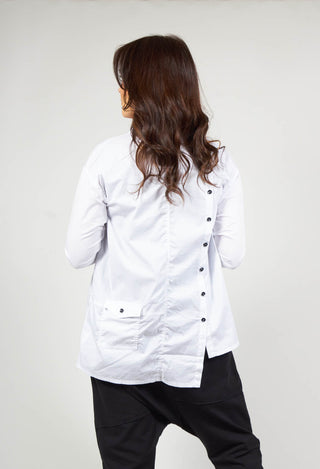 Asymmetric Blouse in White
