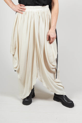 Asymmetric Hem Skirt in Pale Sand