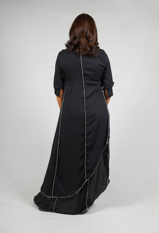 Asymmetric Layered Dress in Black