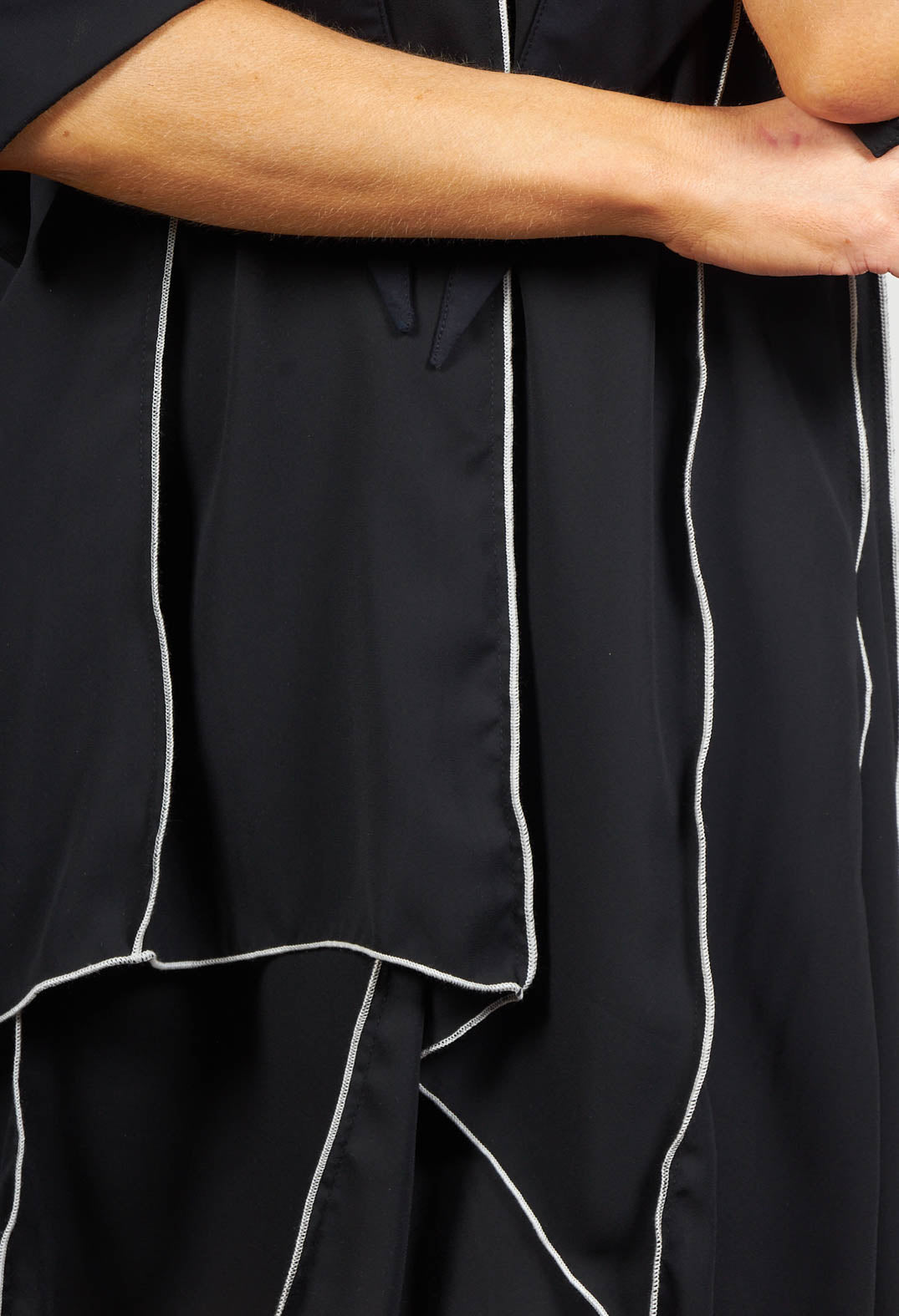 Asymmetric Layered Dress in Black