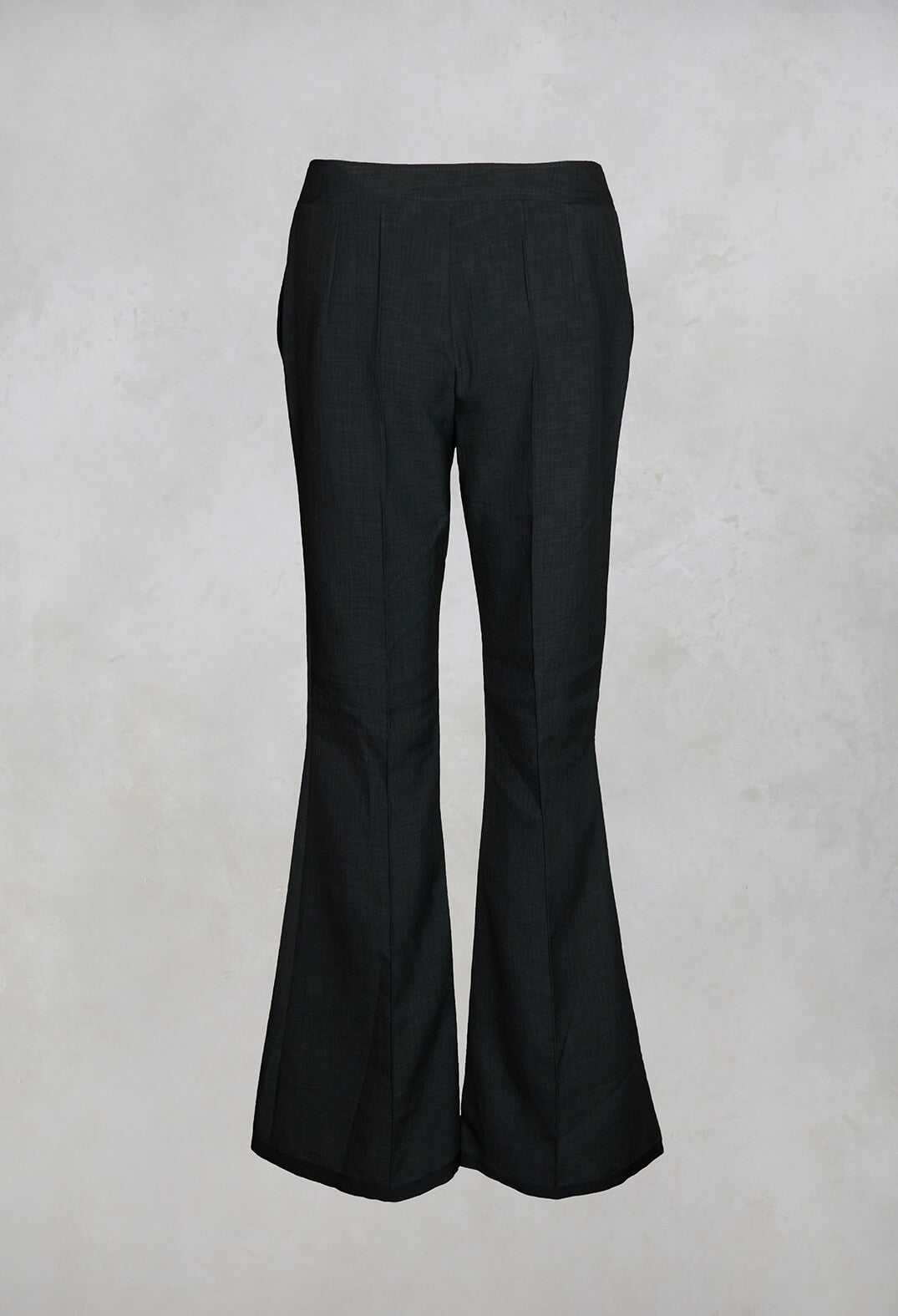 Long Wide Leg Trousers in Charcoal