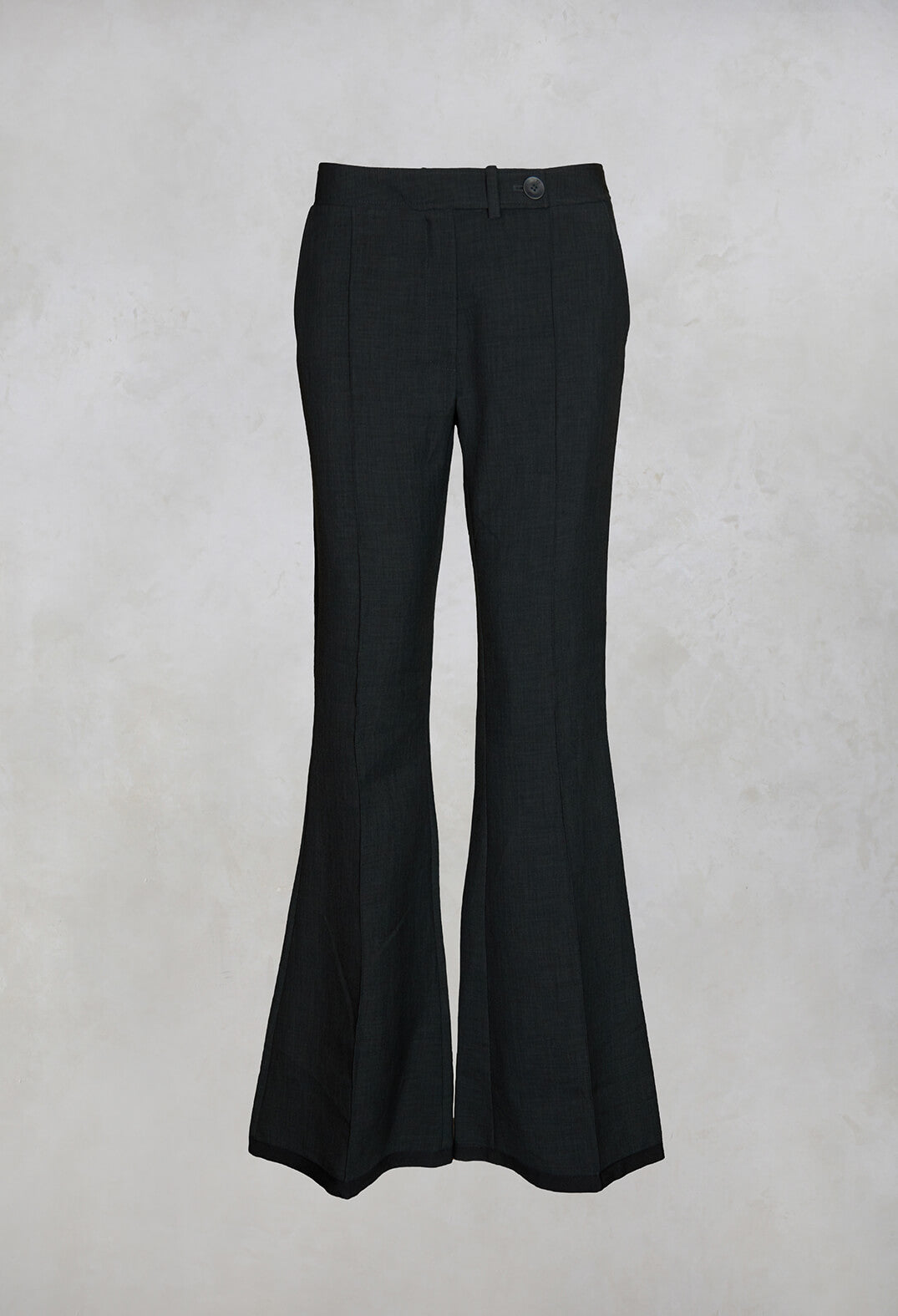 Long Wide Leg Trousers in Charcoal