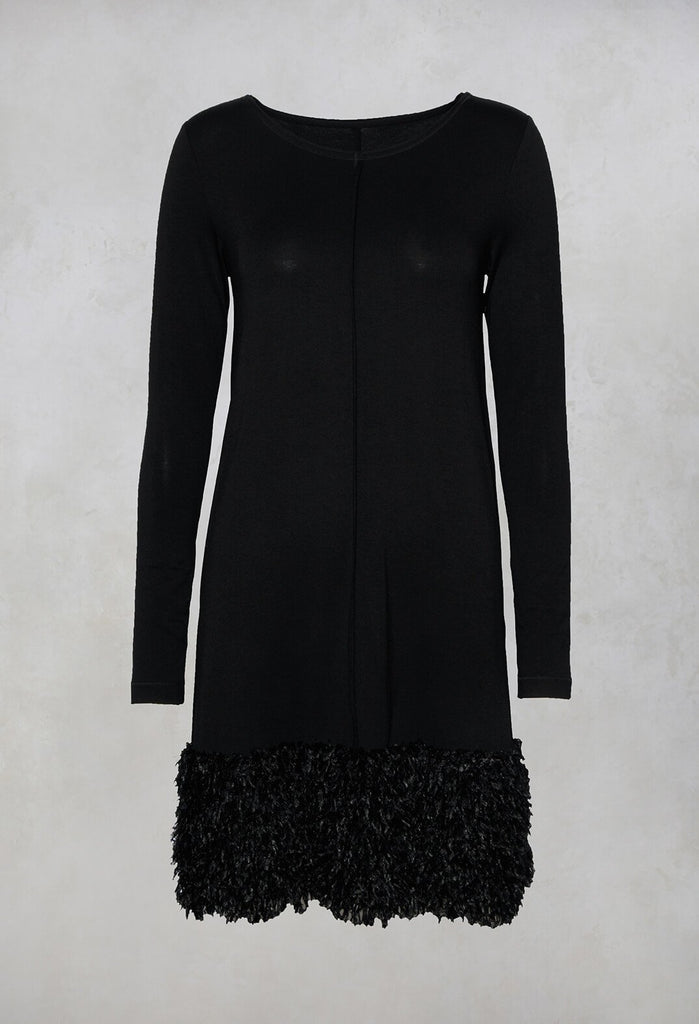 Bajo Tunic with Textured Trim in Black