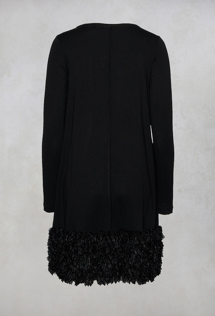 Bajo Tunic with Textured Trim in Black