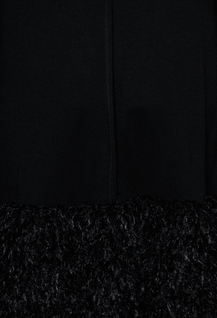 Bajo Tunic with Textured Trim in Black