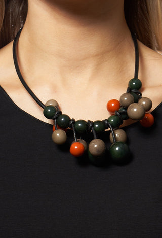 Beaded Necklace in Green