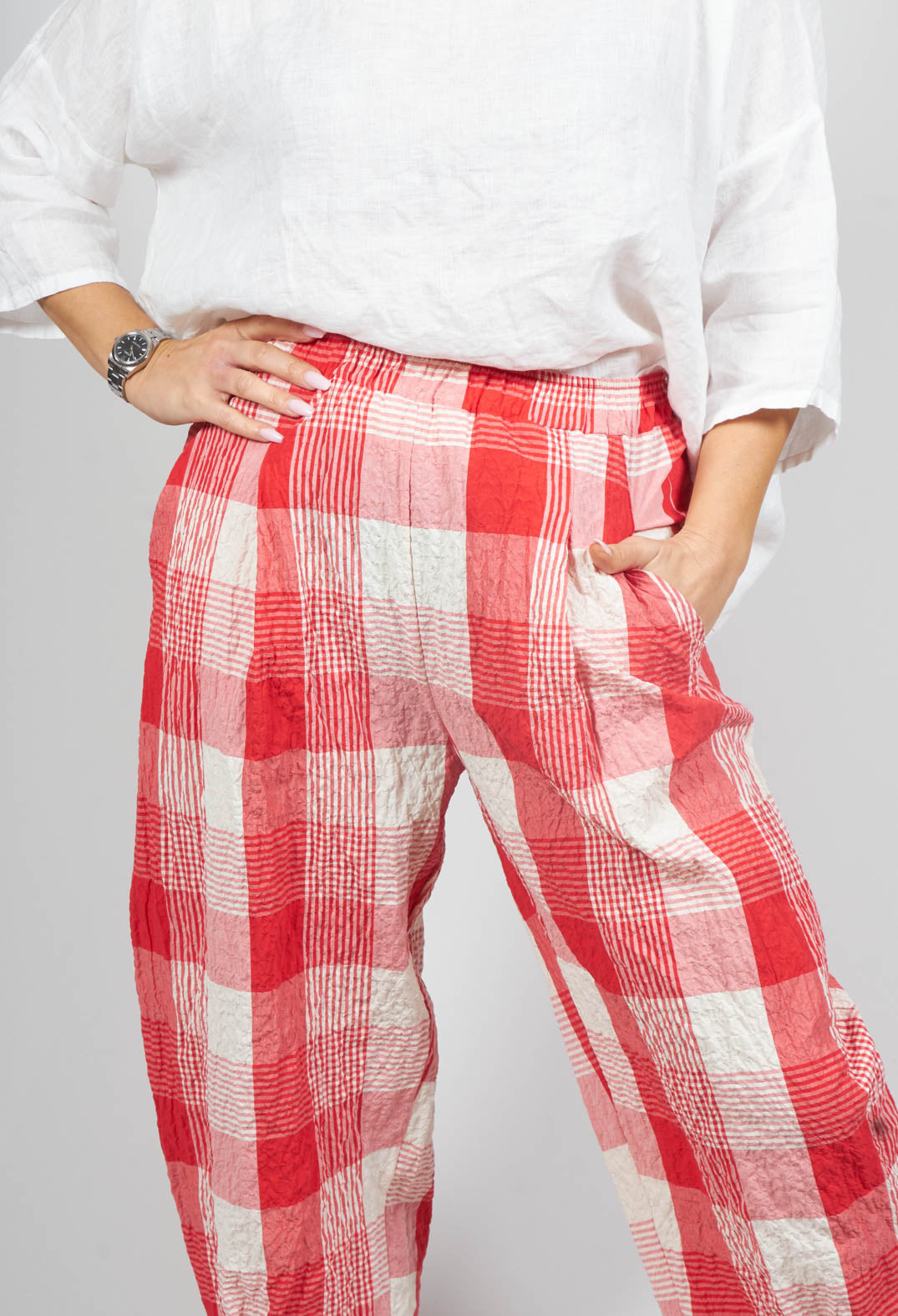 Bianco Q Trousers in Fuoco