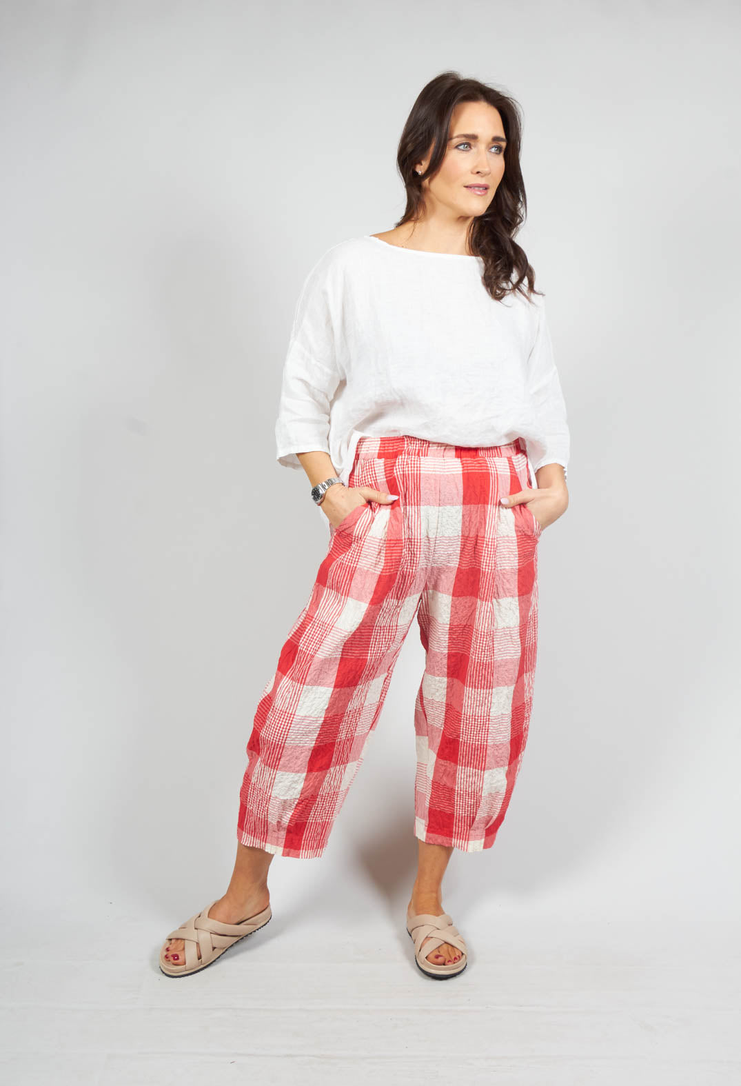 Bianco Q Trousers in Fuoco