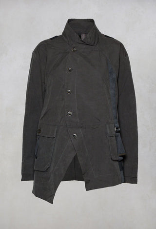 Biham Military Style Jacket in Unique Grey