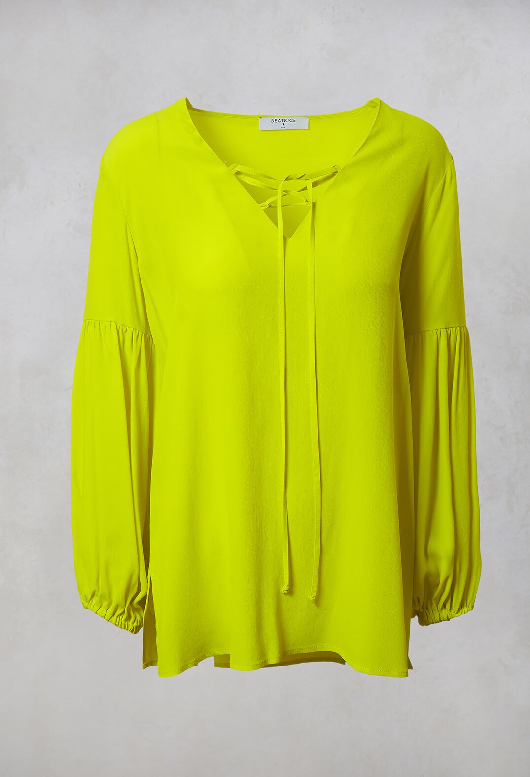 Beatrice B blouse in fluorescent yellow