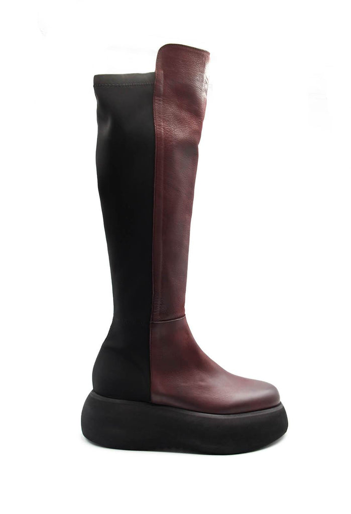 Long Boots in Gasoline Lagrein