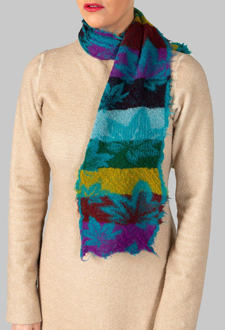 Botanical Scarf in Teal