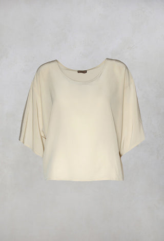 Boxy Cropped Top in Sabbia-Sand