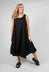 Bubble Hem Sleeveless Dress in Black