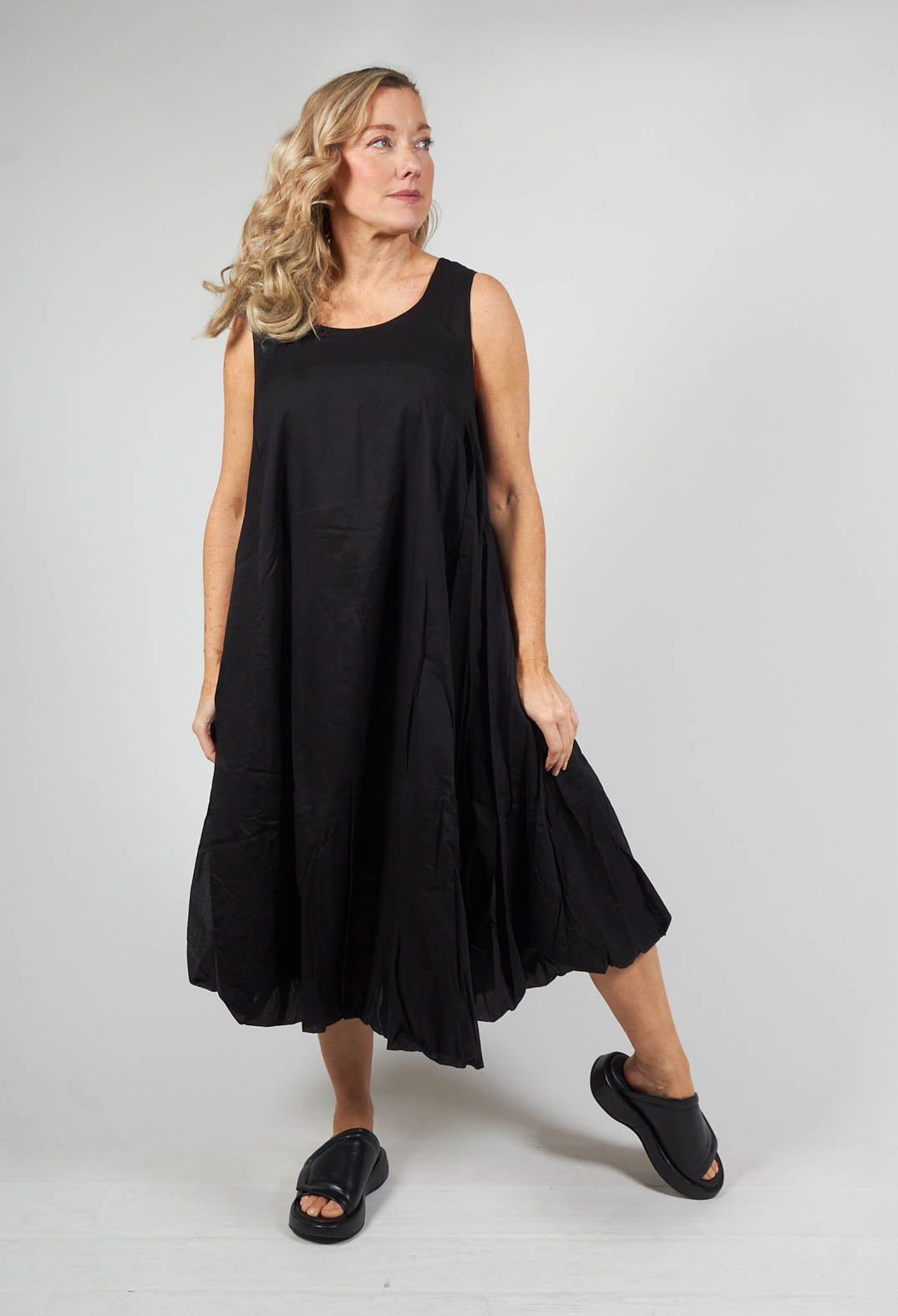 sleeveless bubble hem midi dress in Black COLOR:MINERAL BLUE on styling Machine wash Ralph Lauren Olive green pants men