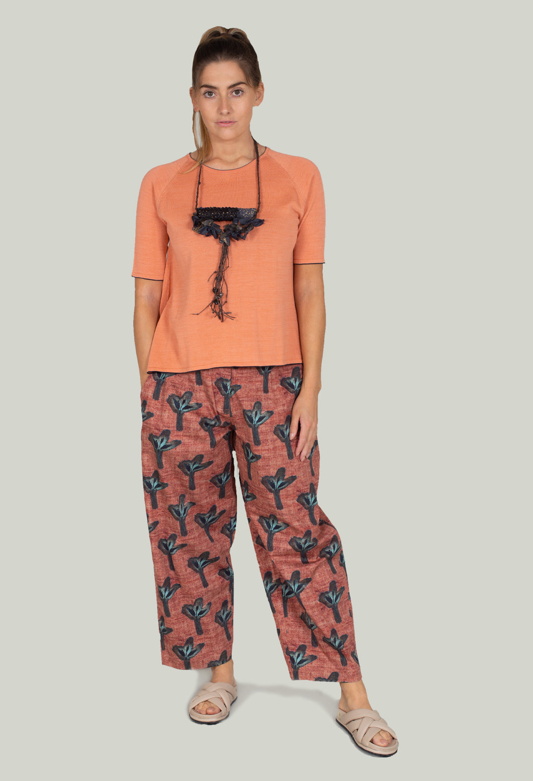Top Key Short Sleeves in Dusty Pink