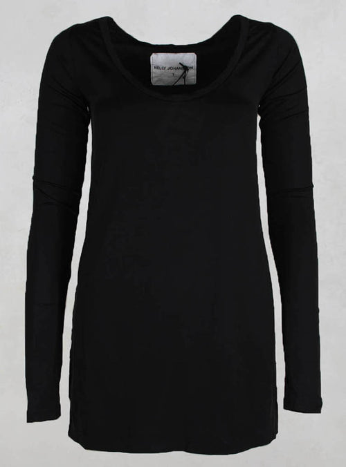 Angers Long Sleeved Top in Black