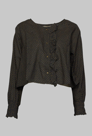 Camel Blouse in Petit Pois Bronze