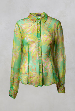 Carnival Shirt in Verde / Giallo / Rosa