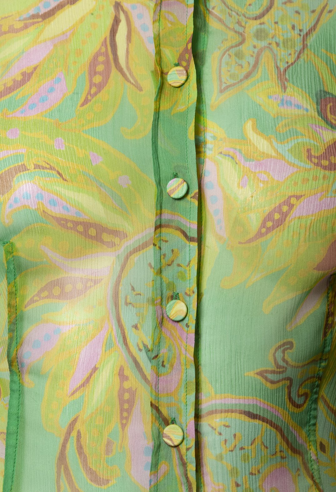 Carnival Shirt in Verde / Giallo / Rosa
