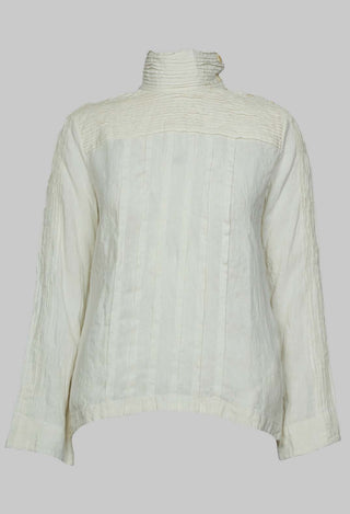 Cary Pleated Shirt in Cream