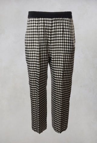 Beatrice B black checked trousers