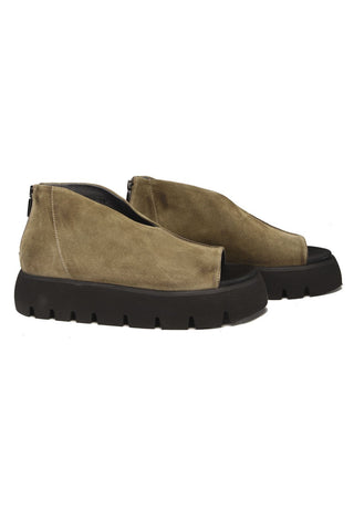 Chunky Zipped Sandals in London Stone