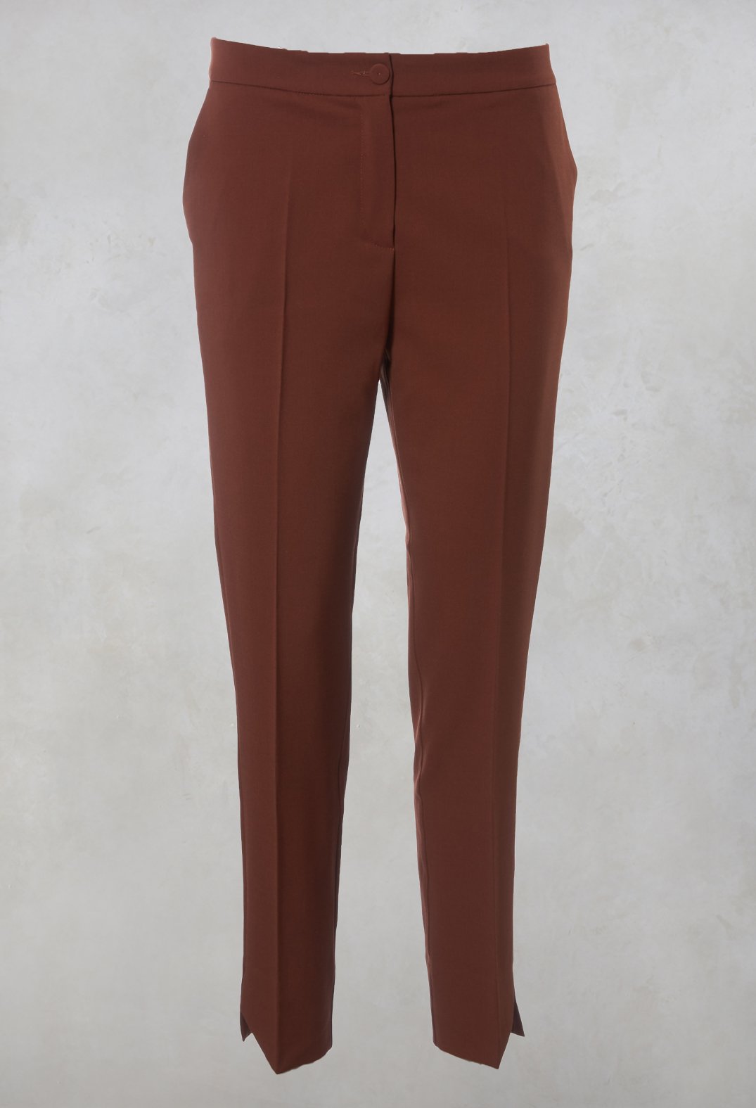 rust cigarette trousers