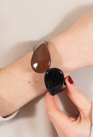 Click Bracelet in Brown and Black