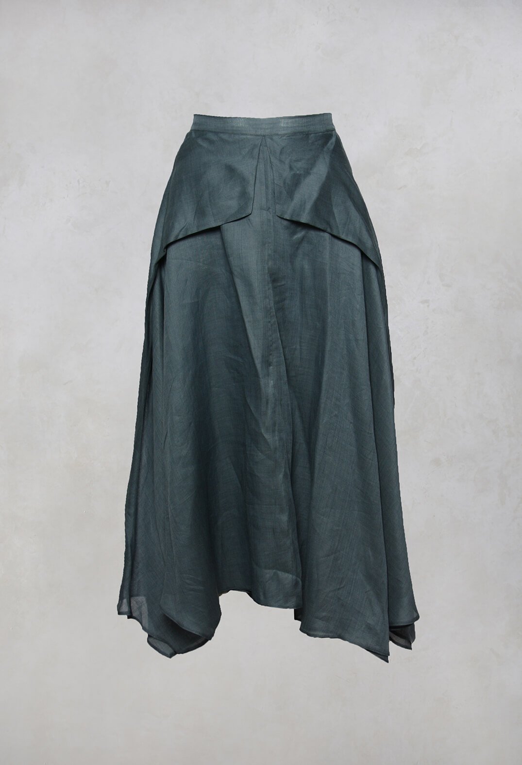 Confiante Full Maxi Skirt in Ardoise