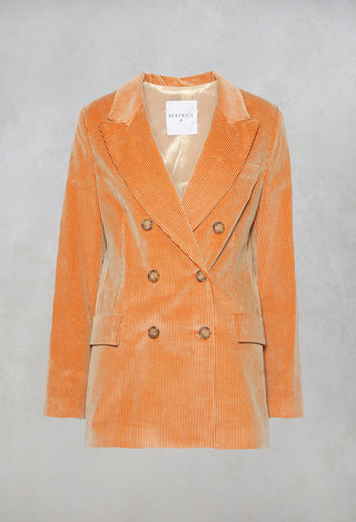 peach coloured corduroy jacket for women