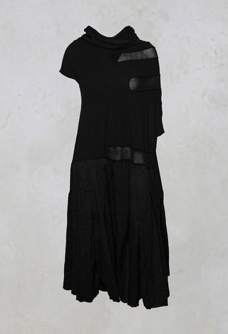 Cowl Neck Midi Dress in Black