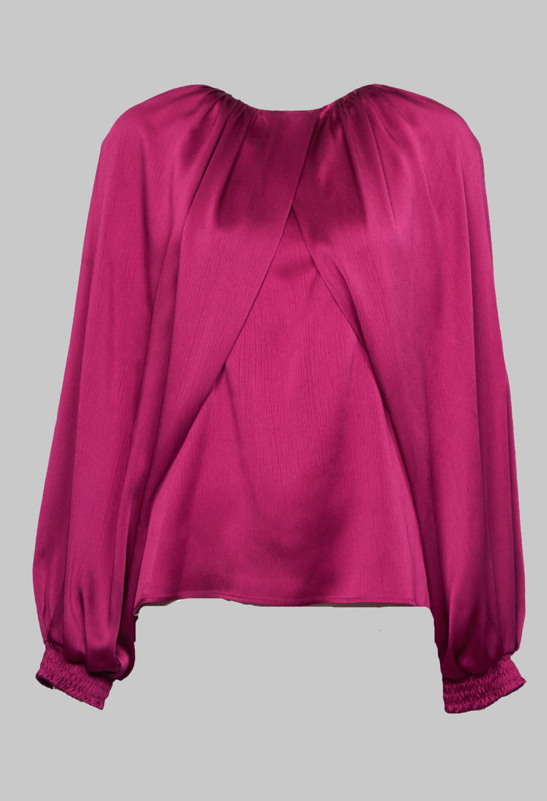 metallic pink crepe shirt 