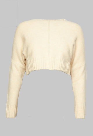 Cropped Jumper in Cream