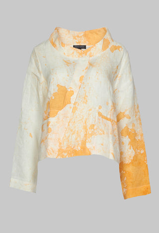 Cropped Lightweight Jacket in Orange Dye