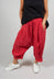 Cropped Linen Trousers in Cherry