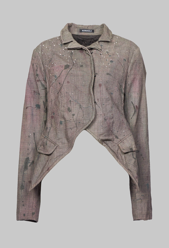 Cropped Suiting Style Riding Jacket Umbra Paint