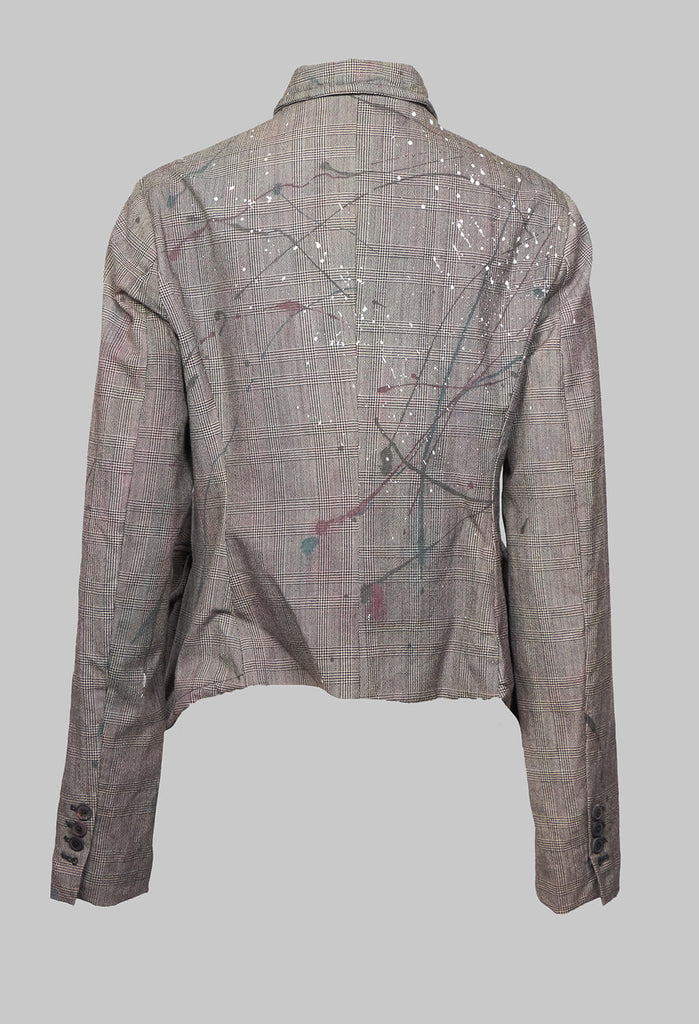 Cropped Suiting Style Riding Jacket Umbra Paint