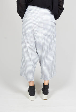 Cropped Trousers in Water Check
