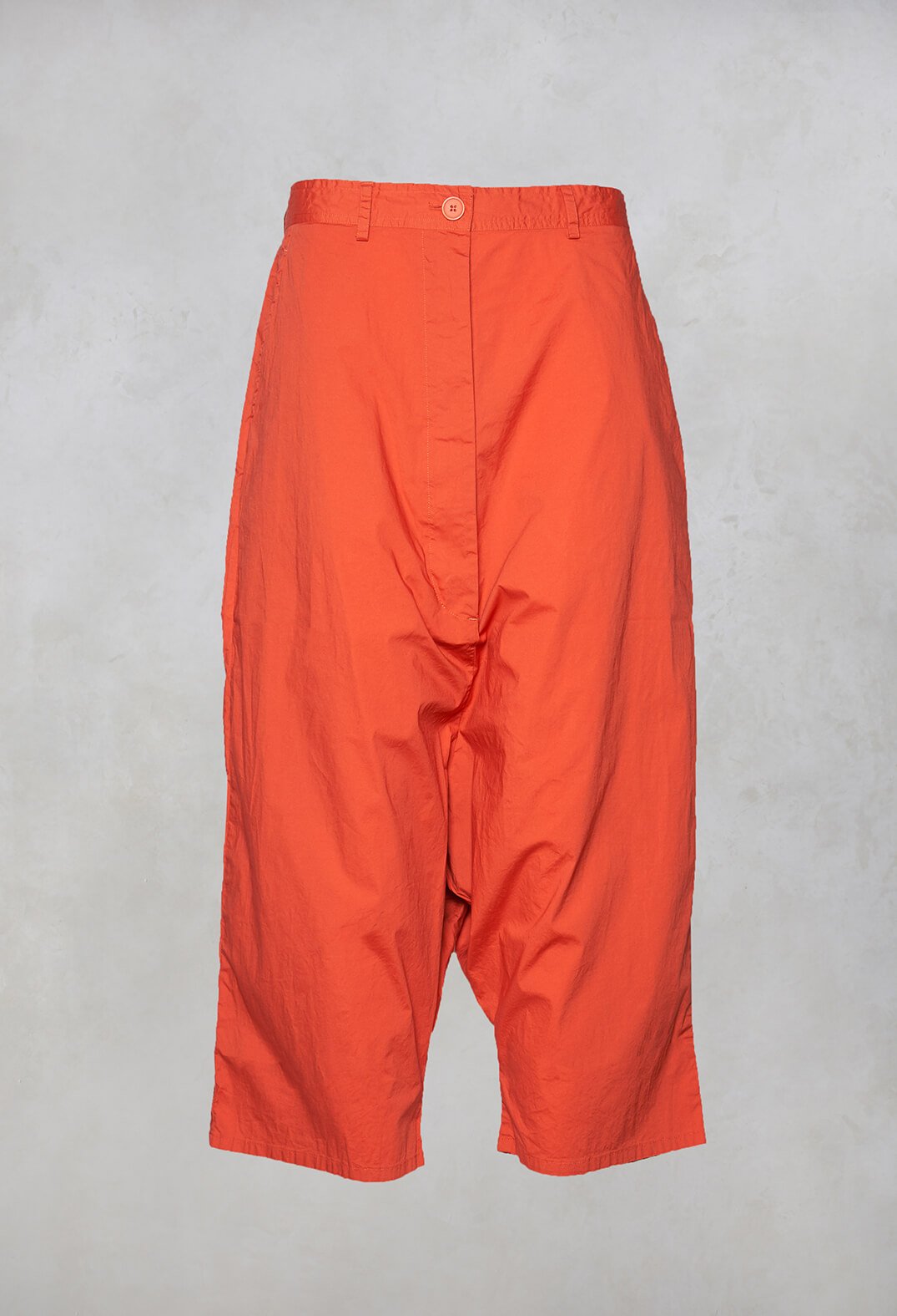 Cropped Wide Leg Trousers in Orange