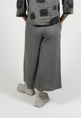 Cropped Wide Leg Trousers in Sage