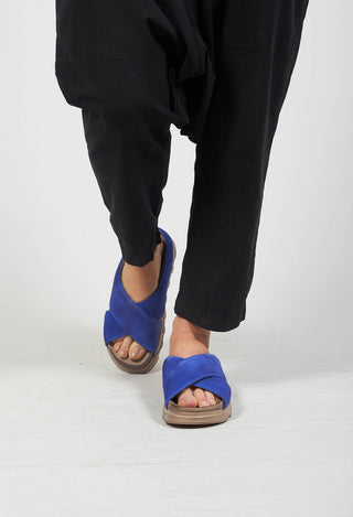 Cross Over Strap Sandals in London Light Blue