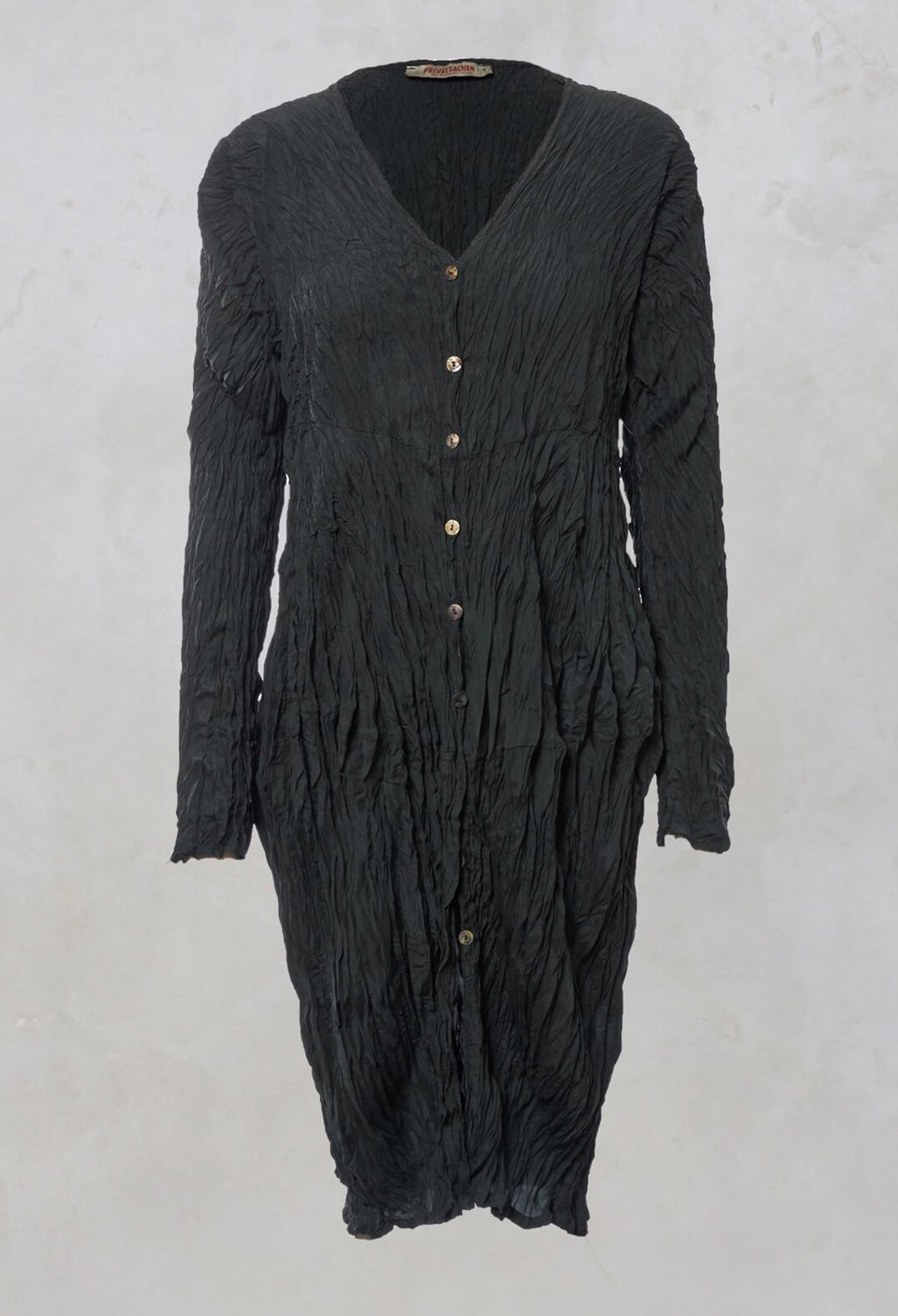 Crushed Silk Longline Jacket in Waldtanne