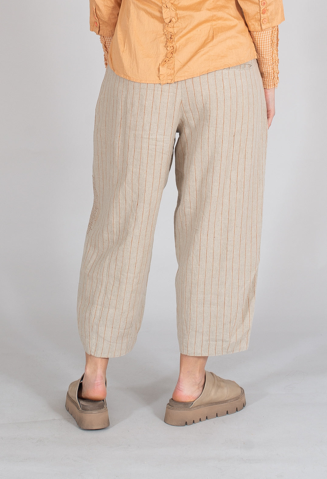 Botvi Trousers in Pinstripe Linen