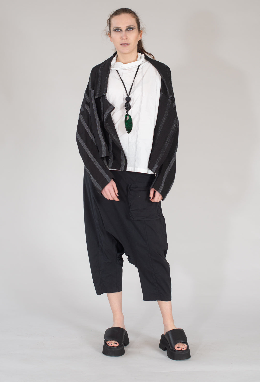 Oleg Shirt in White Black