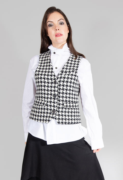 Hounds Tooth Printed Waistcoat in 1000