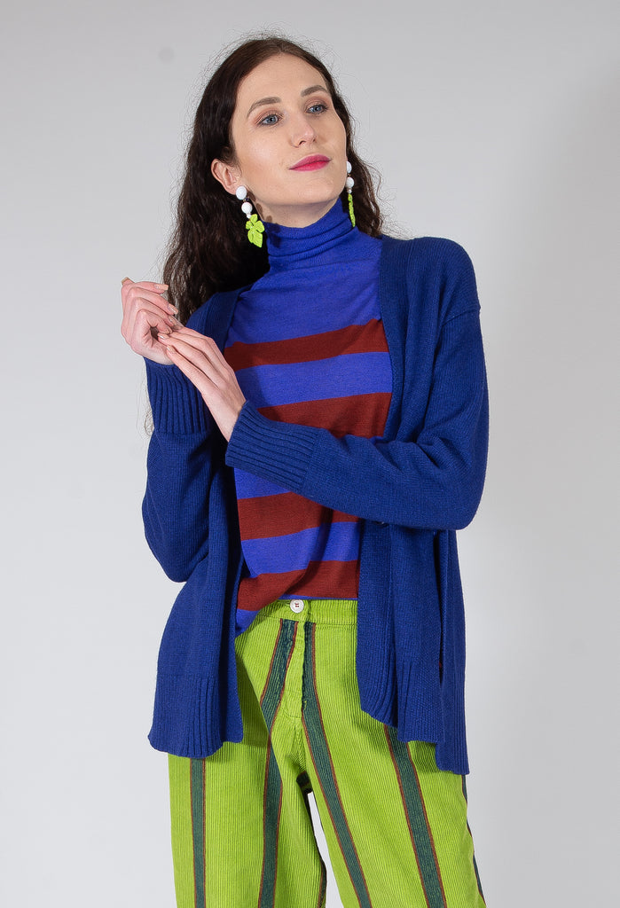 Knitted Cardigan in Cobalto Cobalt